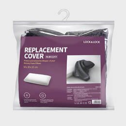 Vỏ Gối Thay Thế Cho Memory Foam Pillow Locknlock HLW112 - Màu Xám Đậm - HLW112CV